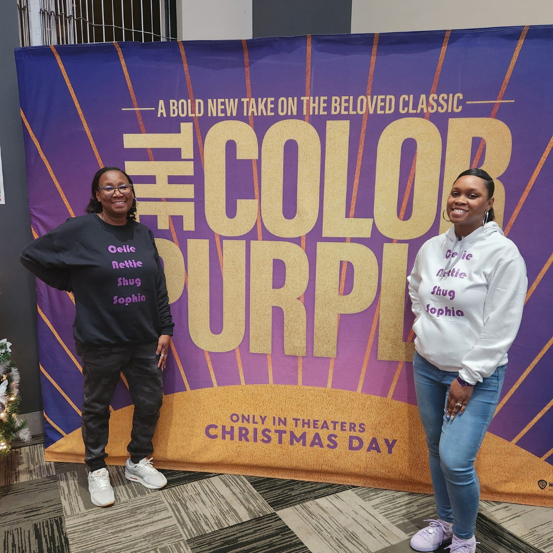 The Color Purple Sweatshirt - Premium Sweatshirts from Wise Designs - Just $23! Shop now at Wise Designs