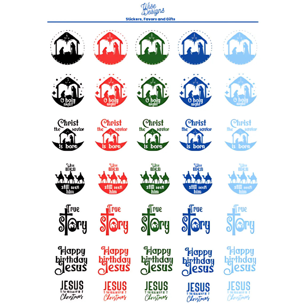 Christmas Seals - Premium Kiss Cut Stickers from Wise Designs - Just $5! Shop now at Wise Designs