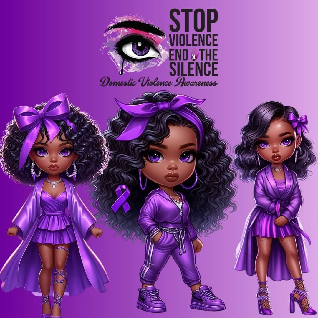 Domestic Violence Awareness Little Women Sticker Sheets - Premium Kiss Cut Stickers from Wise Designs - Just $5! Shop now at Wise Designs