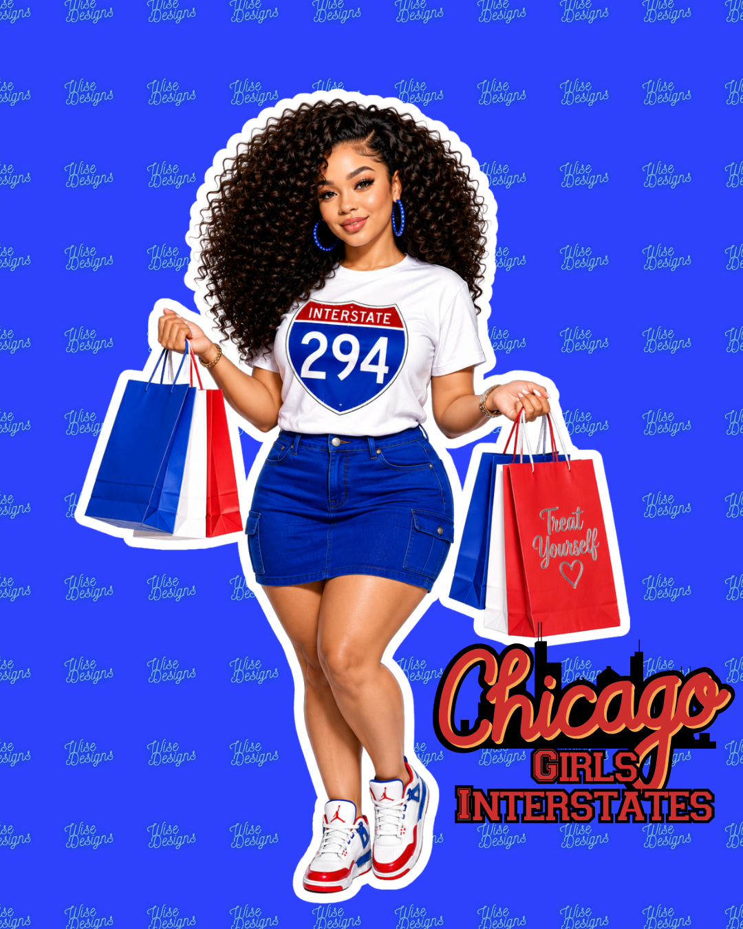 Chicago Girls: Interstates Vinyl Die Cut Stickers