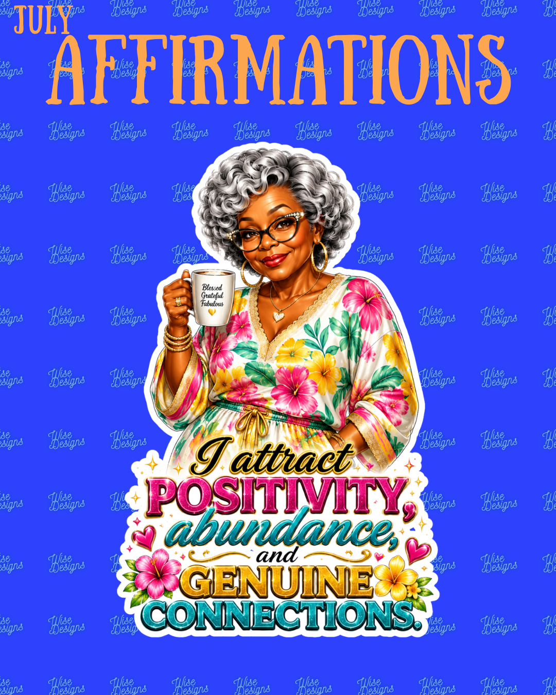July Affirmation Vinyl Die Cut Stickers