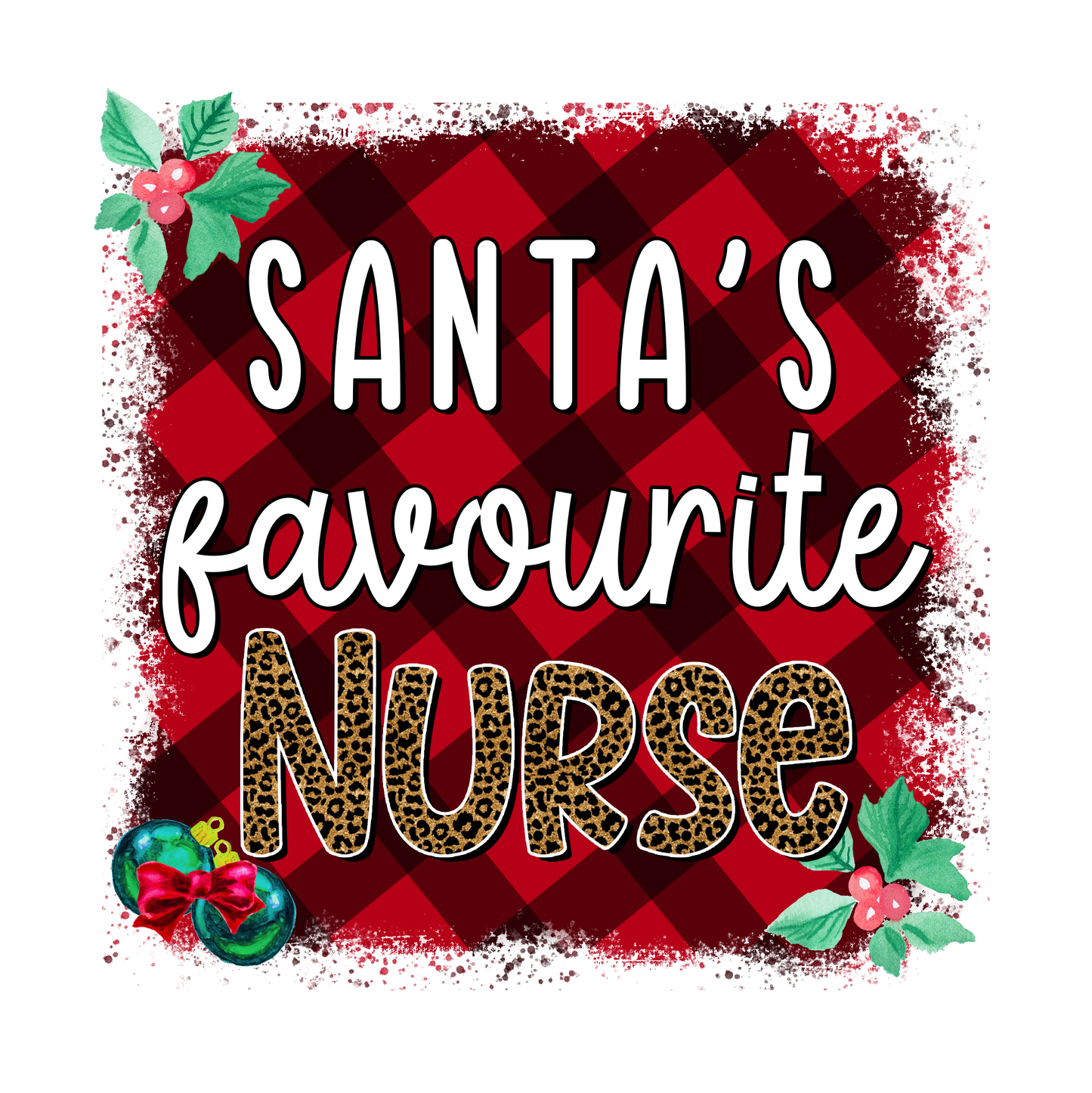 Santa's Favorite Nurse Die Cut Stickers - Premium Die Cut from Wise Designs - Just $2! Shop now at Wise Designs