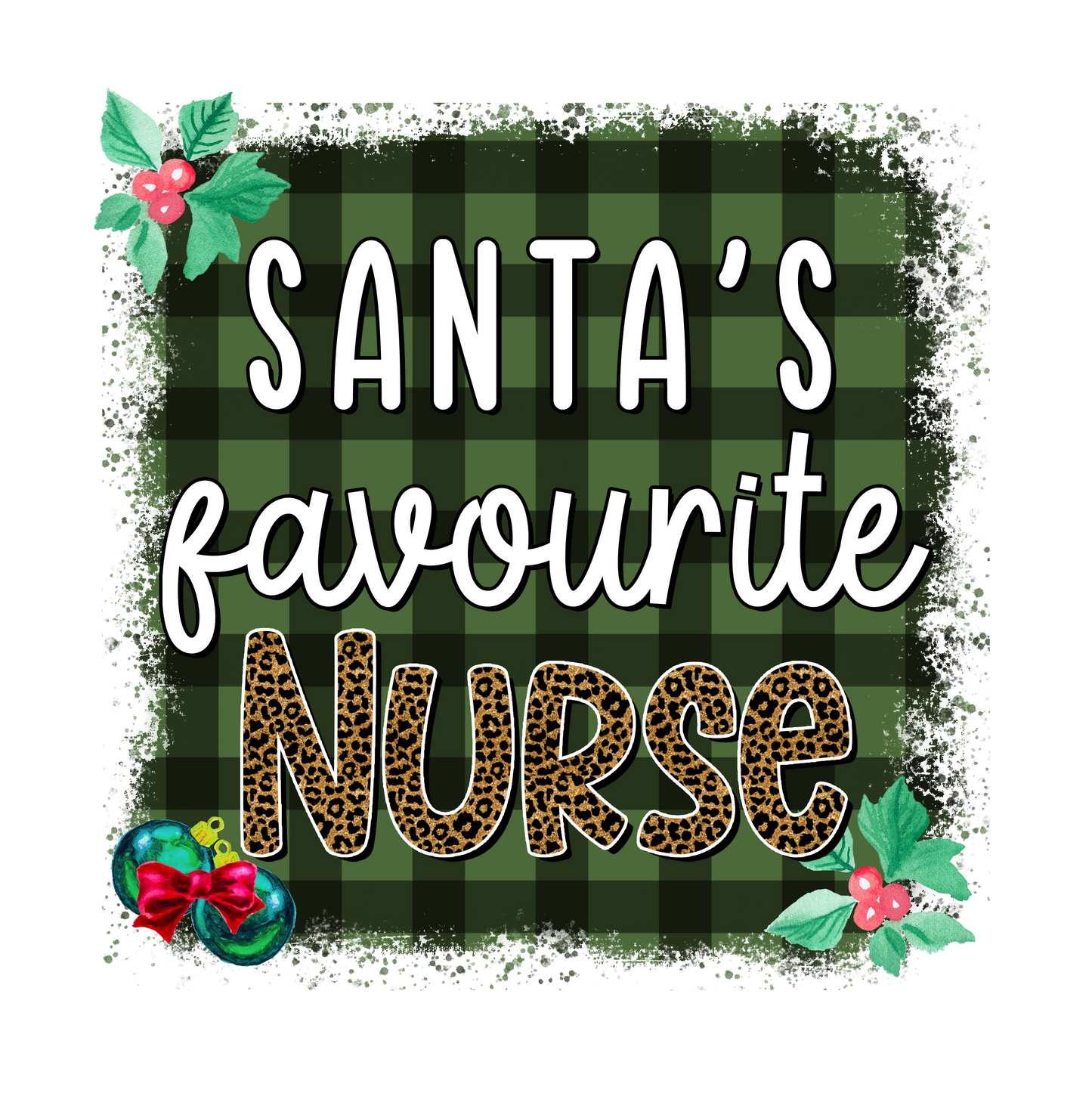 Santa's Favorite Nurse Die Cut Stickers - Premium Die Cut from Wise Designs - Just $2! Shop now at Wise Designs