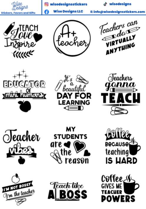 Teachers Gonna Teach! - Premium Kiss Cut from Wise Designs - Just $5! Shop now at Wise Designs