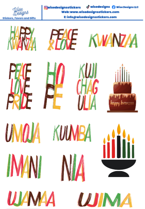 Festive Greetings Stickers - Premium Kiss Cut from Wise Designs  - Just $5! Shop now at Wise Designs