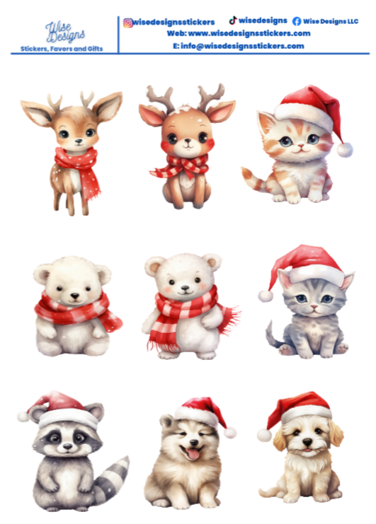 Winter Animal Stickers - Premium Kiss Cut from Wise Designs  - Just $5! Shop now at Wise Designs