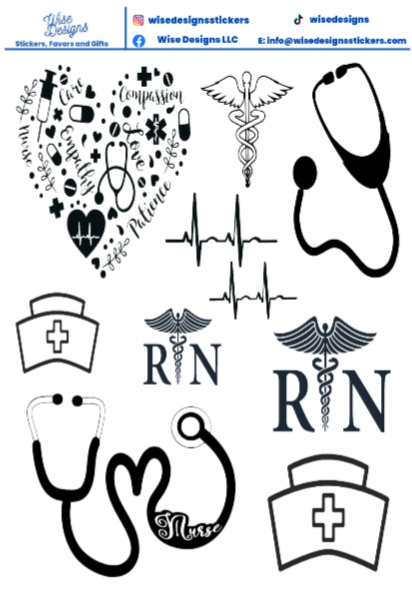 Healing Heroes Sticker Collection - Premium Kiss Cut from Wise Designs - Just $5! Shop now at Wise Designs