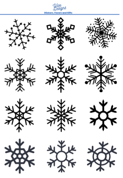 '24 Winter Chic Sticker Sheets - Premium Kiss Cut Stickers from Wise Designs - Just $5! Shop now at Wise Designs