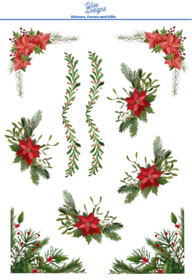 Holiday Chic Sticker Sheets - Premium Kiss Cut Stickers from Wise Designs - Just $5! Shop now at Wise Designs