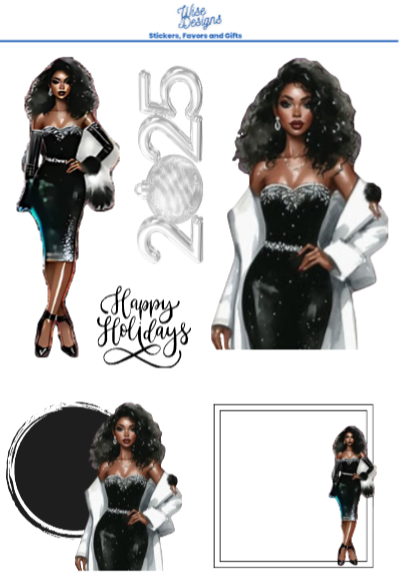 New Years Celebration Sticker Sheets - Premium Kiss Cut Stickers from Wise Designs - Just $5! Shop now at Wise Designs