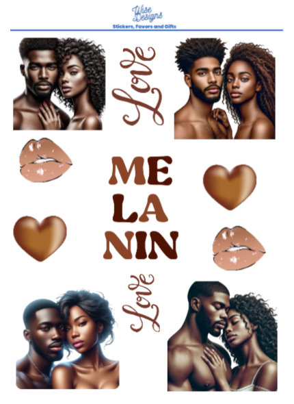 Let it Be Brown Skin Sticker Sheet - Premium Kiss Cut Stickers from Wise Designs - Just $5! Shop now at Wise Designs