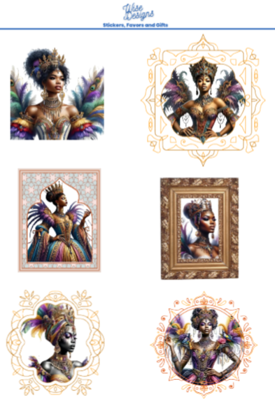 Mardi Gras Queens - Premium Kiss Cut Stickers from Wise Designs - Just $5! Shop now at Wise Designs