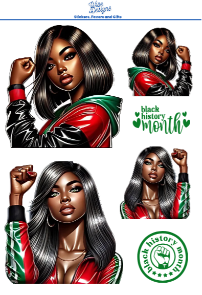 Black Women Are Black History Sticker Sheets - Premium Kiss Cut Stickers from Wise Designs - Just $5! Shop now at Wise Designs