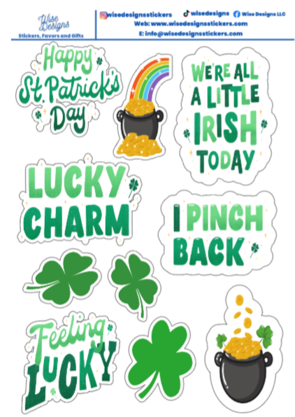 St. Patty's Day - Premium Kiss Cut from Wise Designs - Just $5! Shop now at Wise Designs