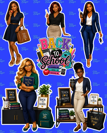 Back to School Vinyl Die Cut Stickers