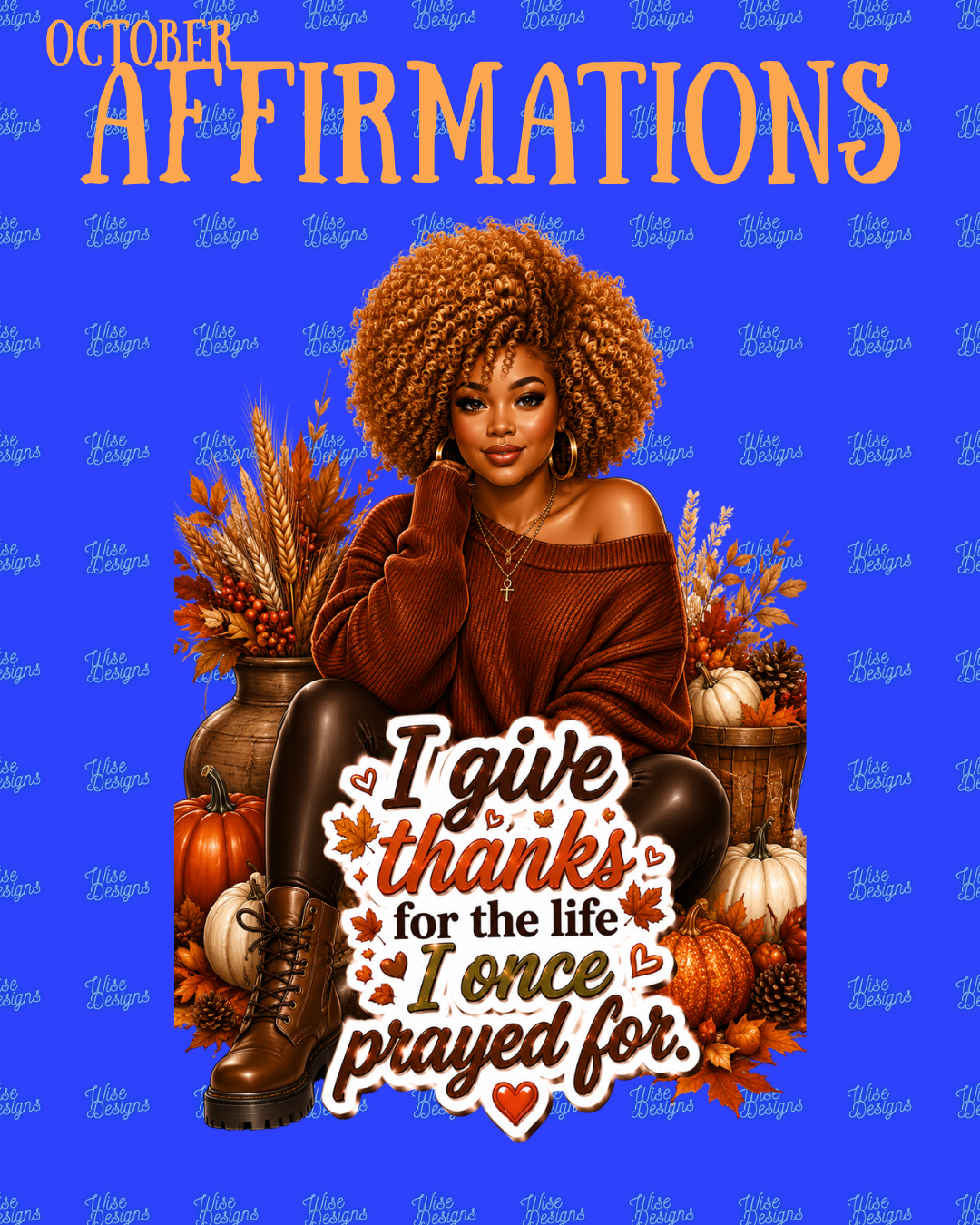 October Affirmations Vinyl Die Cut Stickers
