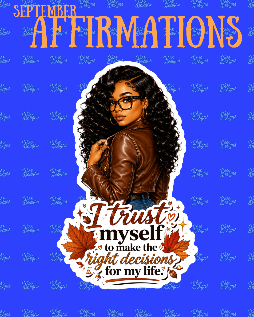 September Affirmations Vinyl Die Cut Stickers