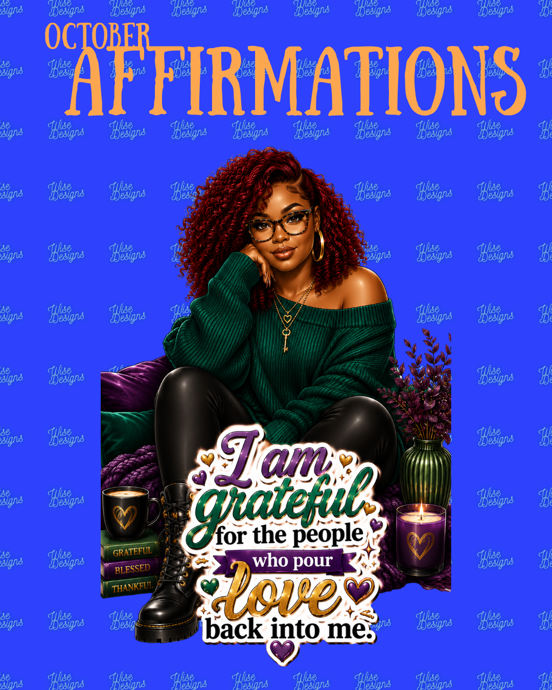 October Affirmations Vinyl Die Cut Stickers