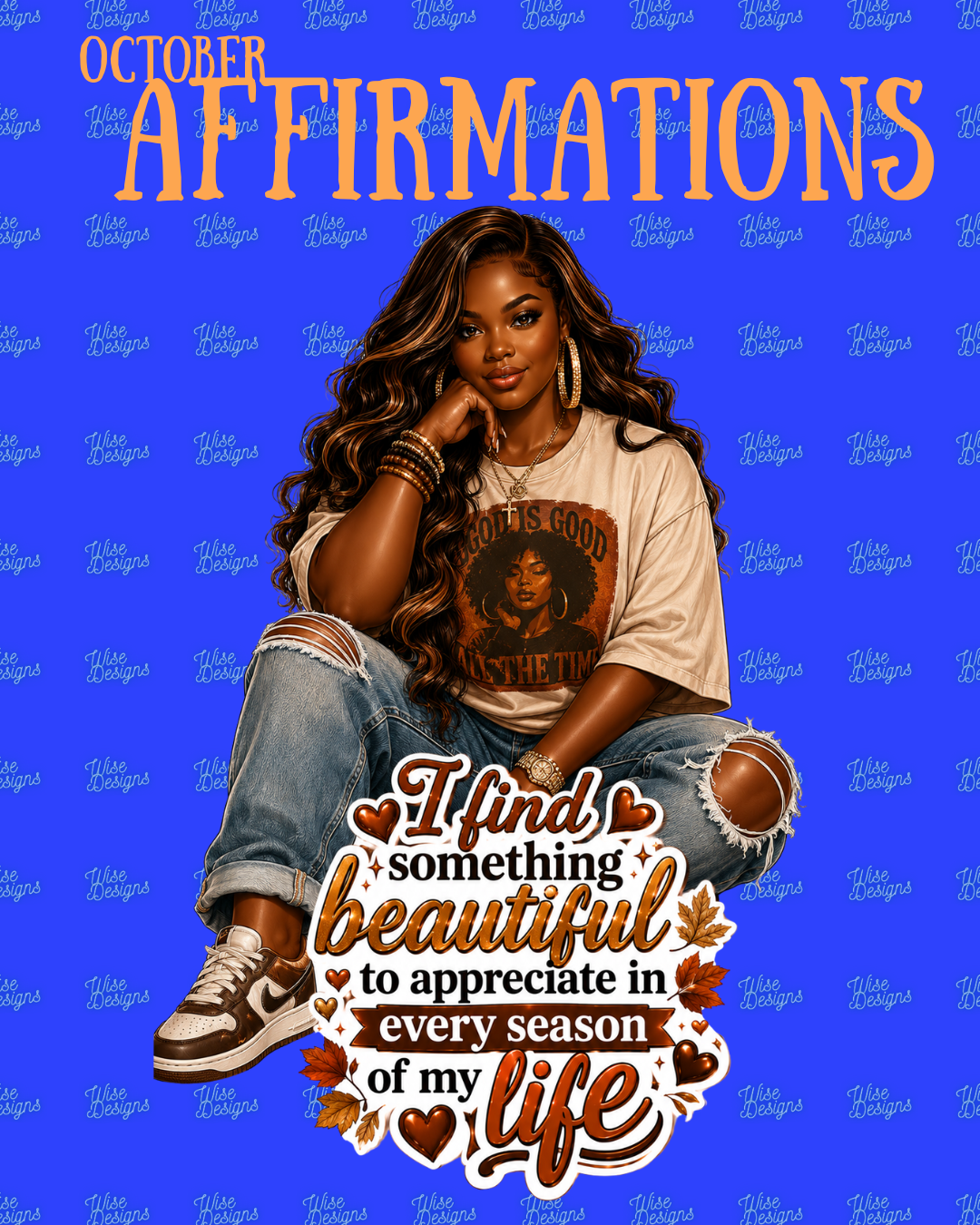 October Affirmations Vinyl Die Cut Stickers