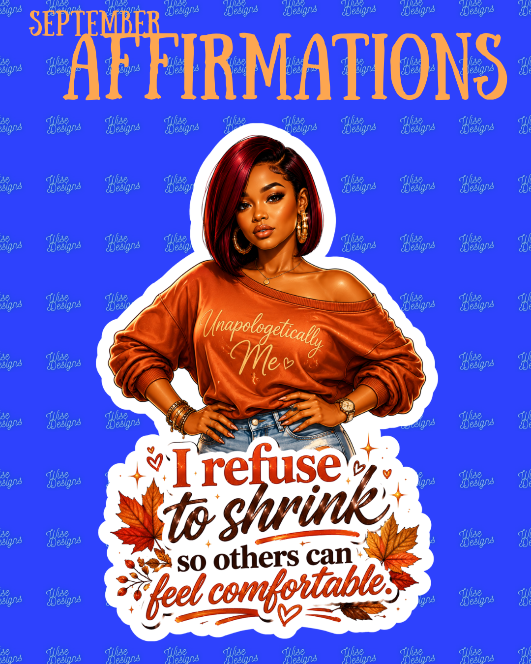 September Affirmations Vinyl Die Cut Stickers