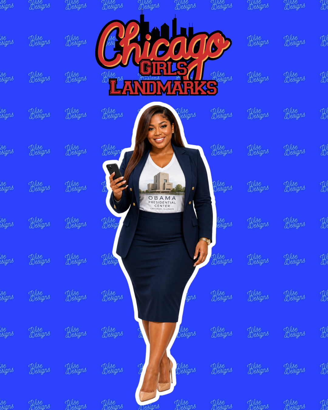 Chicago Girls Landmarks Vinyl Die Cut Stickers
