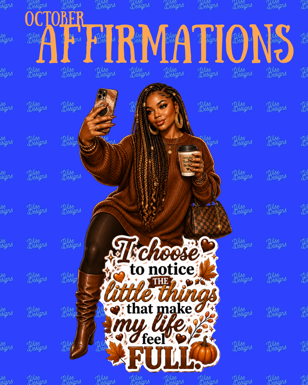 October Affirmations Vinyl Die Cut Stickers