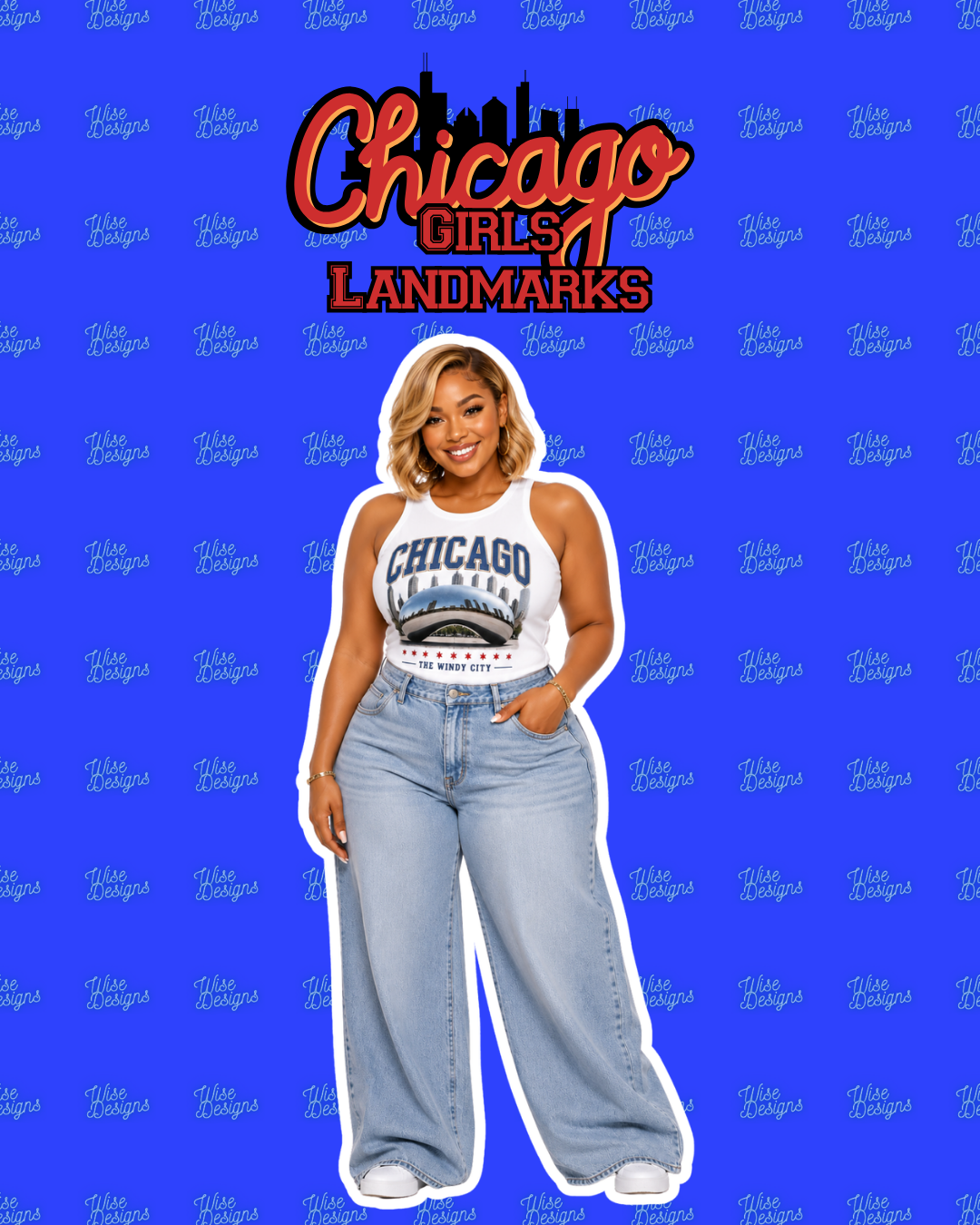 Chicago Girls Landmarks Vinyl Die Cut Stickers