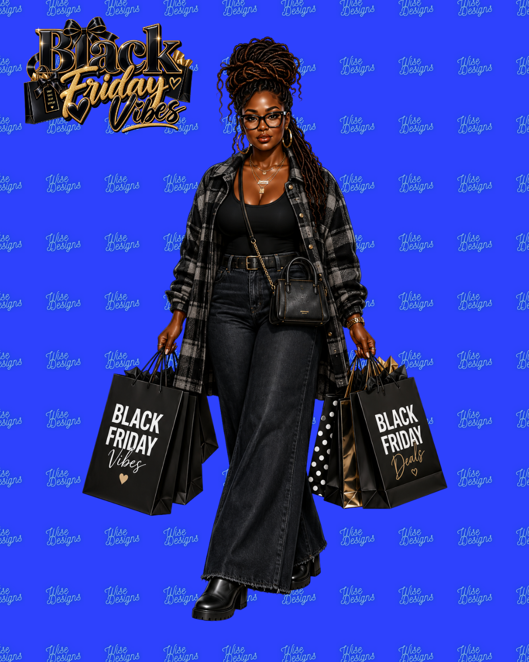 Black Friday Vibes Vinyl Die Cut Stickers