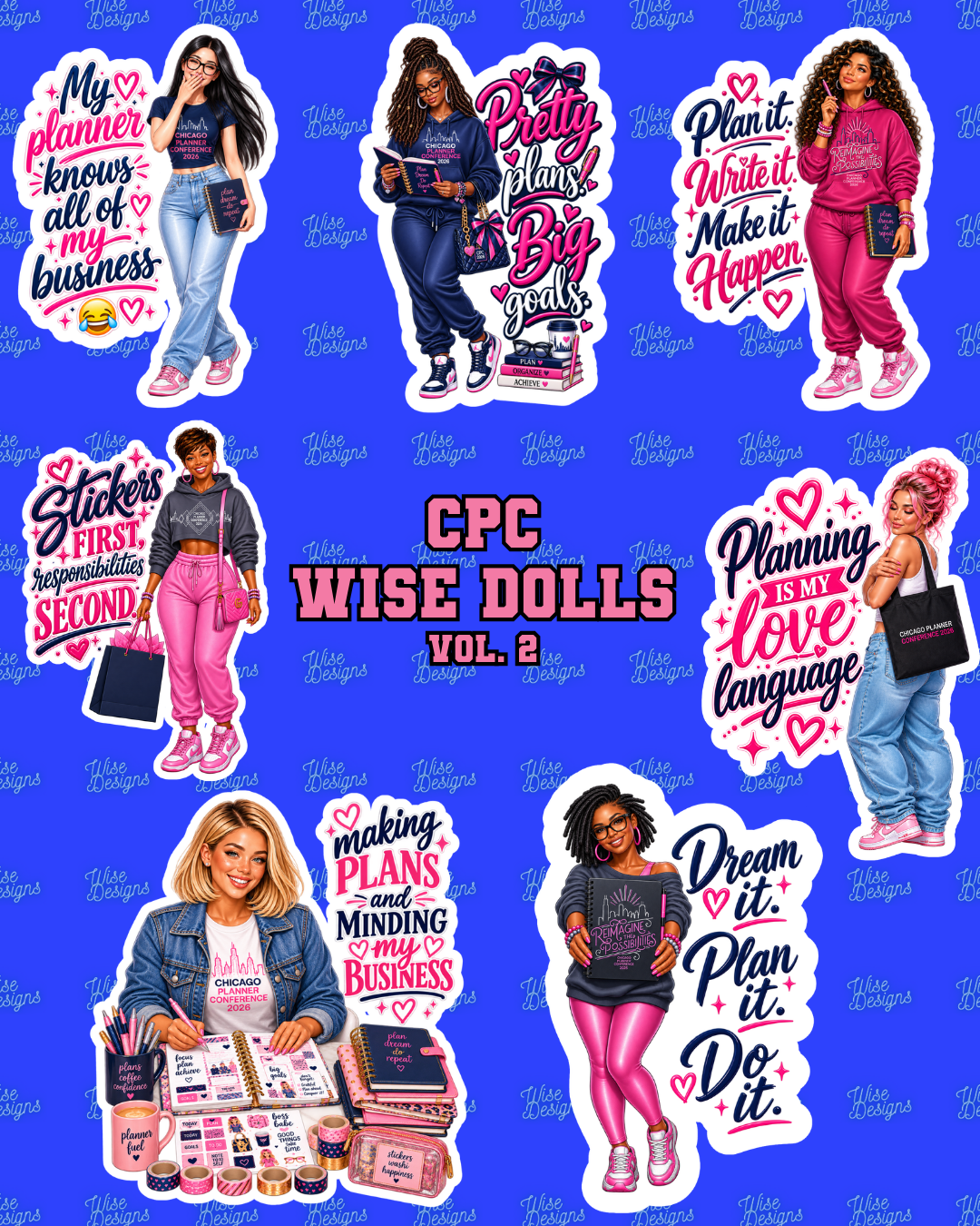 CPC Wise Dolls Volume 2 Vinyl Die Cut Stickers