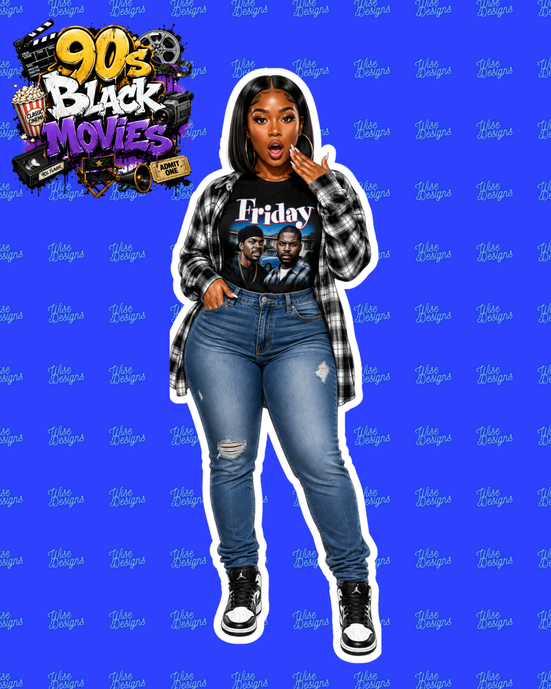 90s Black Movies Vinyl Die Cut Stickers