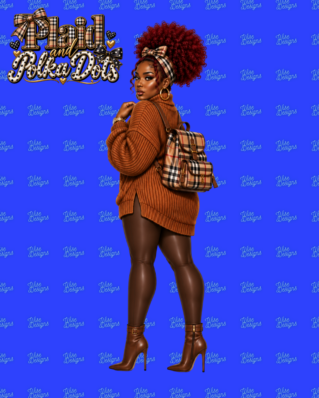 Plaid & Polka Dots Vinyl Die Cut Stickers
