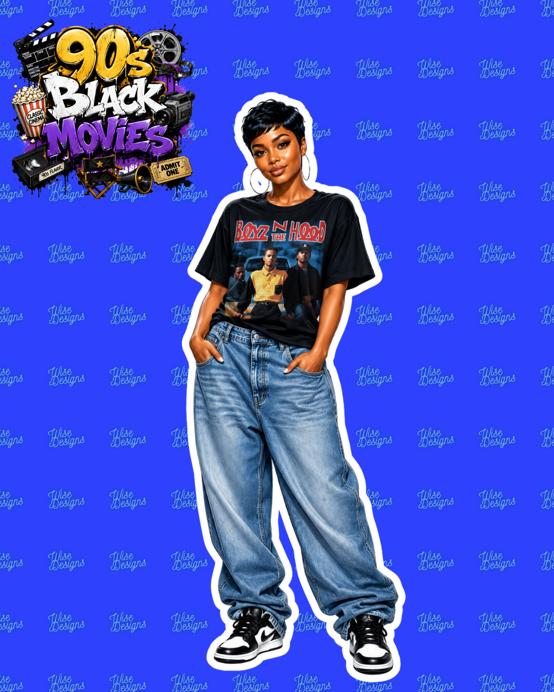 90s Black Movies Vinyl Die Cut Stickers