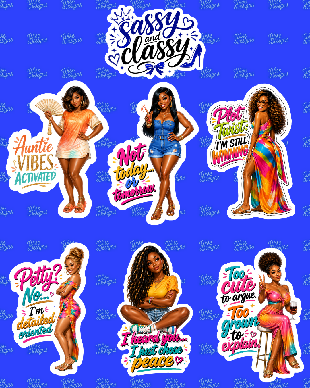 Sassy & Classy Vinyl Die Cut Stickers