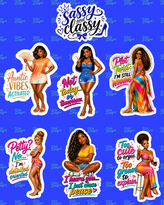 Sassy & Classy Vinyl Die Cut Stickers