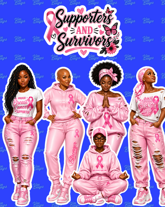 Supporters & Survivors Vinyl Die Cut Stickers
