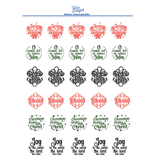 Christmas Seals - Premium Kiss Cut Stickers from Wise Designs - Just $5! Shop now at Wise Designs 