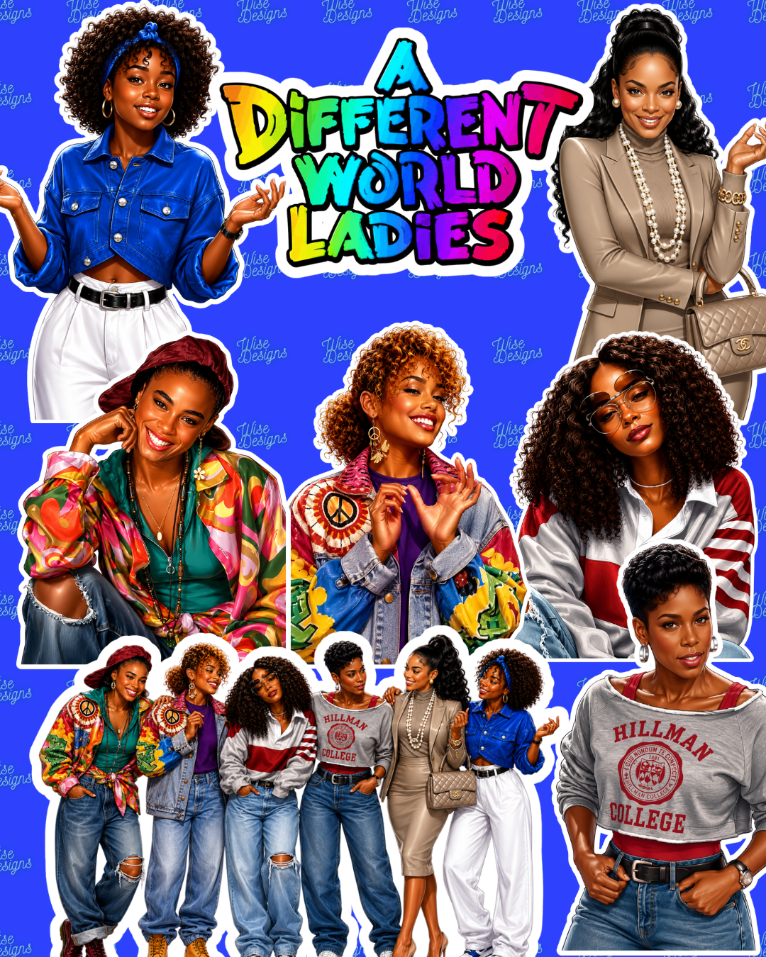 A Different World Ladies Vinyl Die Cut Stickers