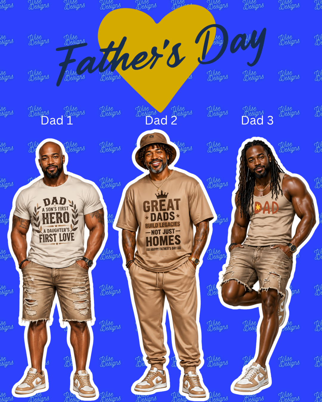 Father's Day Vinyl Die Cut Stickers 👔💙