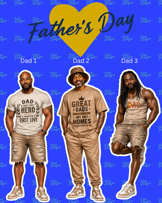 Father's Day Vinyl Die Cut Stickers 👔💙