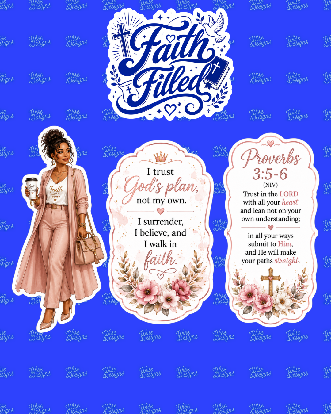 Faith Filled Vinyl Die Cut Stickers