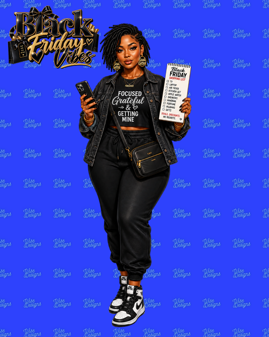 Black Friday Vibes Vinyl Die Cut Stickers