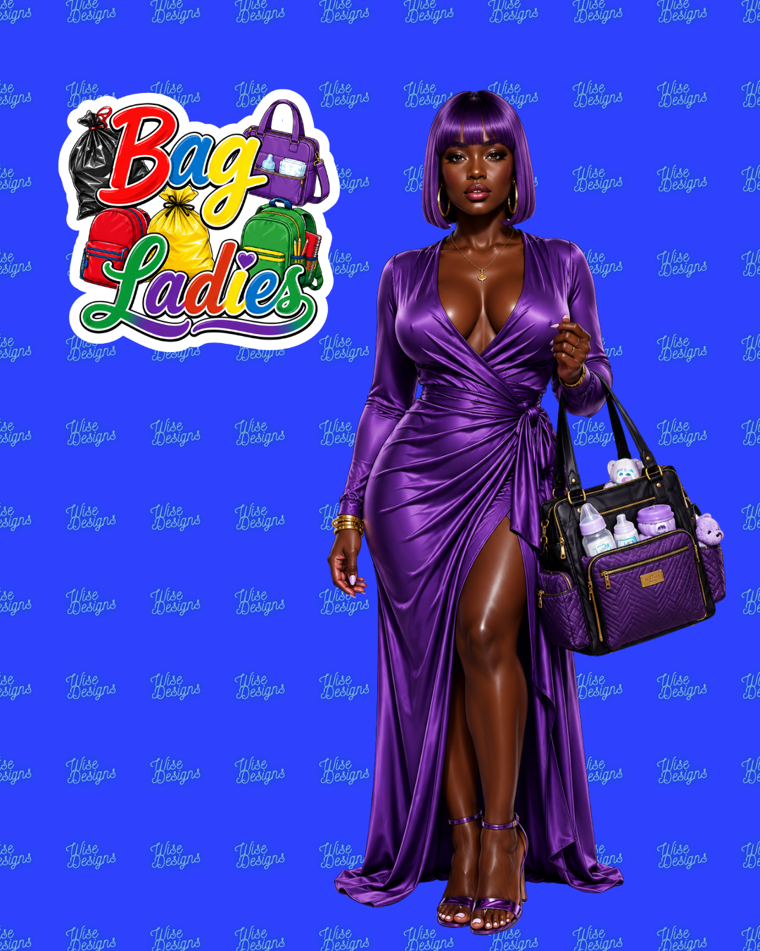 Bag Ladies Vinyl Die Cut Stickers