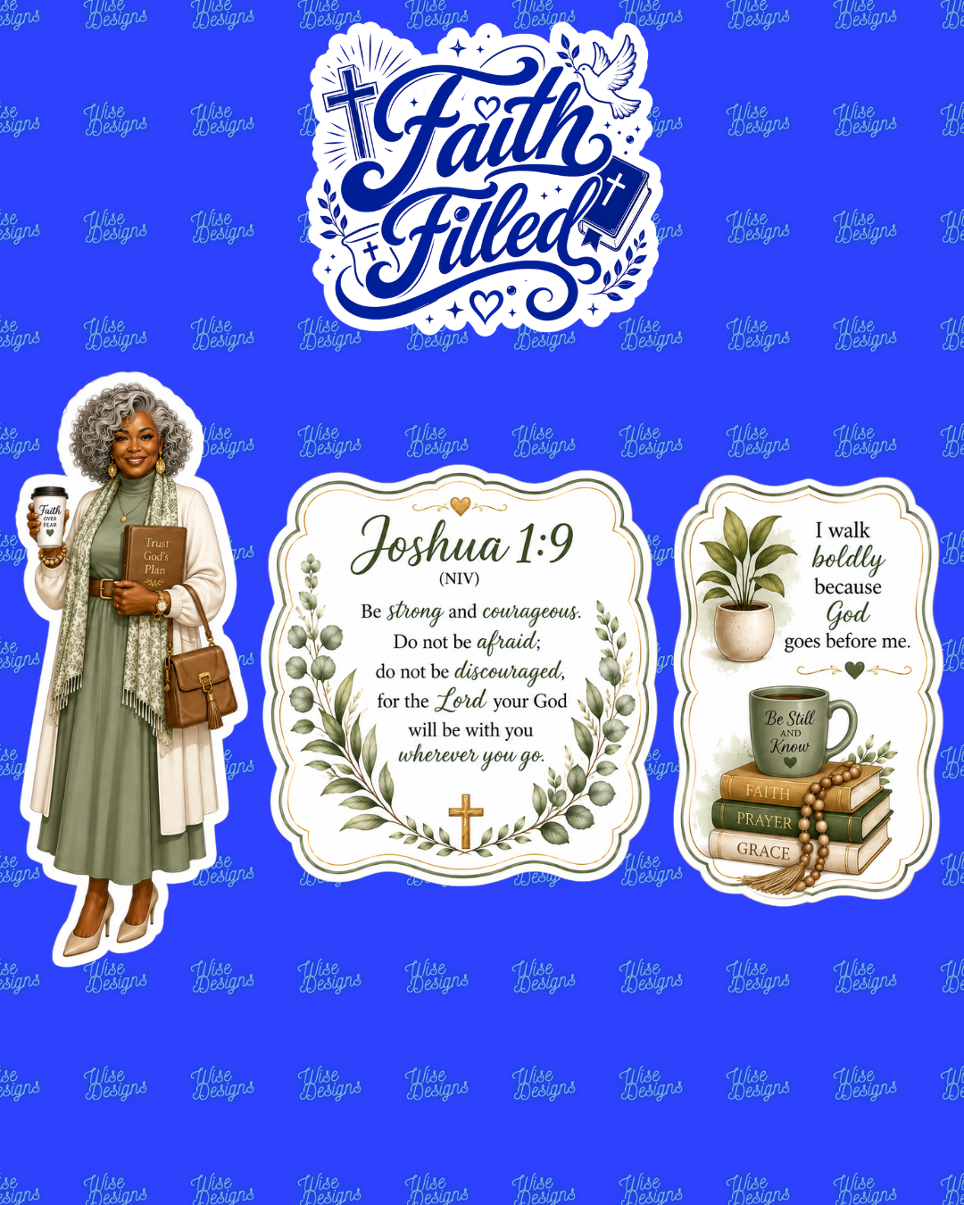 Faith Filled Vinyl Die Cut Stickers