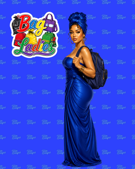 Bag Ladies Vinyl Die Cut Stickers