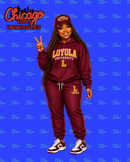 Chicago Girls: Universities Vinyl Die Cut Stickers