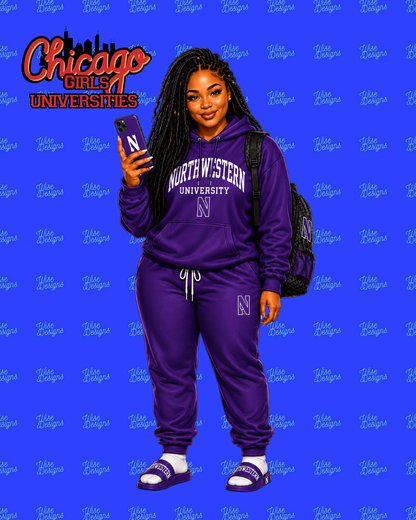 Chicago Girls: Universities Vinyl Die Cut Stickers