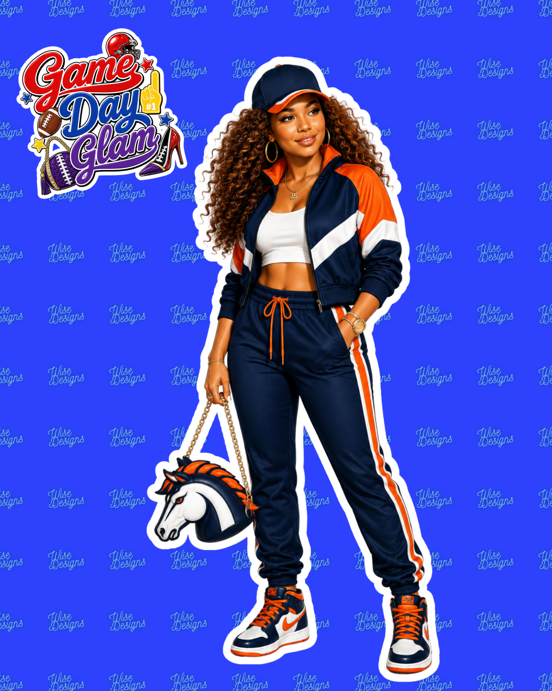 Game Day Glam Vinyl Die Cut Stickers