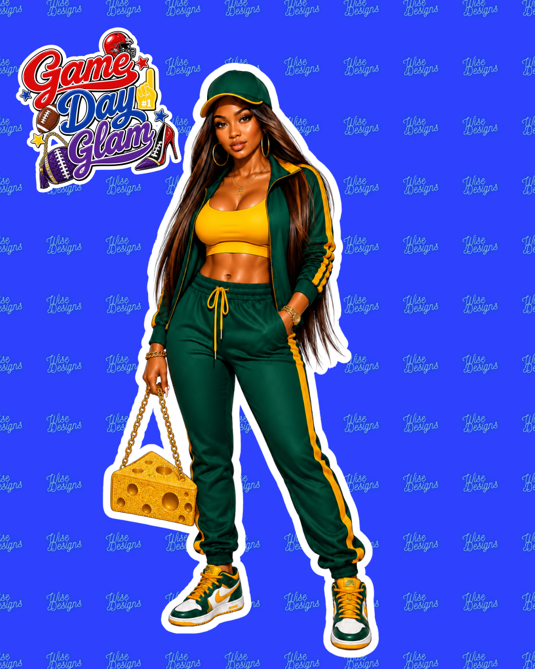 Game Day Glam Vinyl Die Cut Stickers