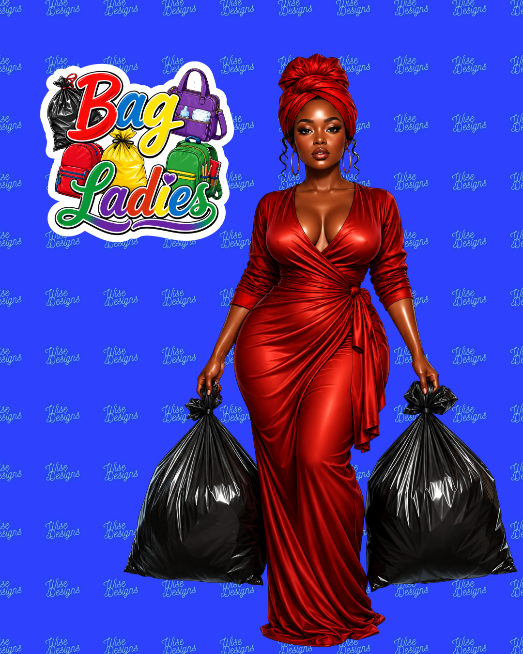 Bag Ladies Vinyl Die Cut Stickers