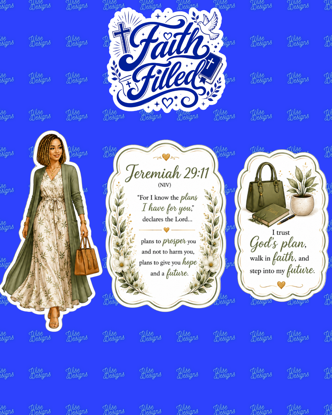 Faith Filled Vinyl Die Cut Stickers